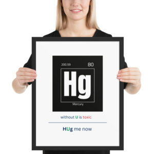 hugs spellement framed poster (white)