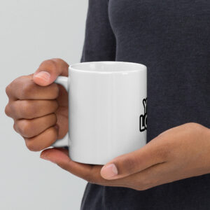 white glossy mug
